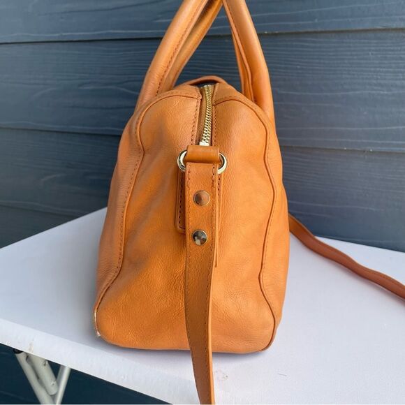 KATE SPADE Tan Leather Chrystie Street Leila Boston Turnlock Satchel Tote Knott - Picture 5 of 10